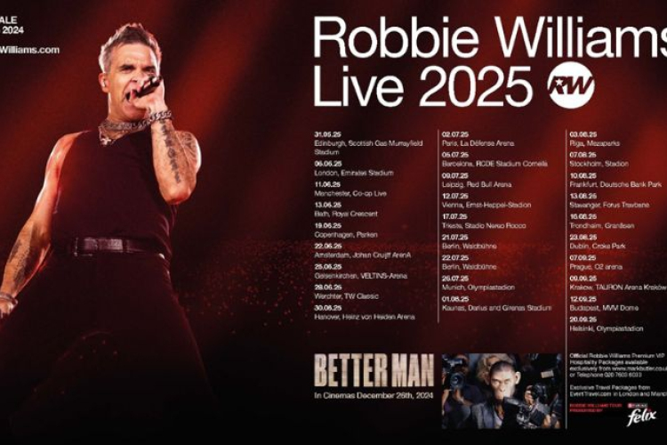 Robbie Williams jövő szeptemberben visszatér Budapestre